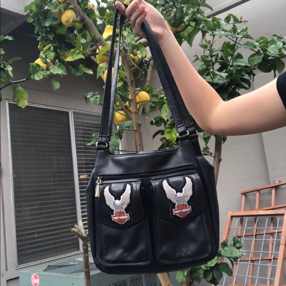 Black Harley Davidson Leather Purse